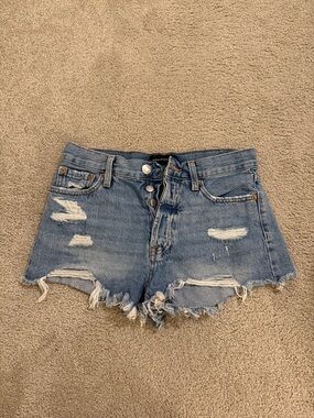 Aeropostale Light Blue Distressed Denim Shorts